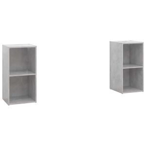 vidaXL TV Cabinet | Set of 2 | Concrete Grey | Engineered Wood | Medium