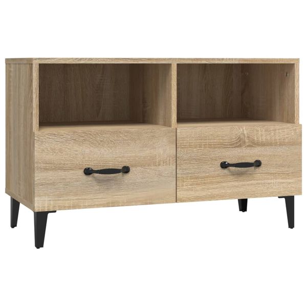 vidaXL TV Cabinet Sonoma Oak 80x36x50 cm Engineered Wood