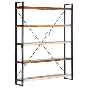 vidaXL 5-Tier Bookcase 140x30x180 cm Solid Reclaimed Wood