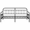 vidaXL Daybed Frame with Headboard Black 90 x 200 cm Steel