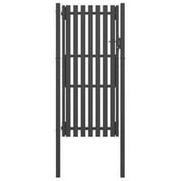 vidaXL Garden Fence Gate Steel 1x2.5 m Anthracite