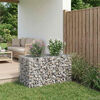 vidaXL Gabion Raised Bed Silver 100 x 60 x 55 cm Galvanised Steel