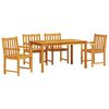 vidaXL Garden Dining Set 5 pcs Brown Solid Acacia Wood