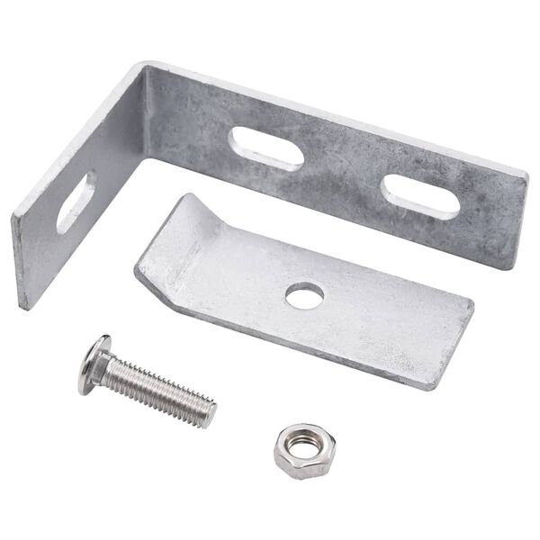 vidaXL Wall Corner Connector 10 Sets Silver