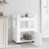 vidaXL Kitchen Trolley White 60x45x80 cm Engineered Wood