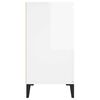 vidaXL Sideboard High Gloss White 102x35x70 cm Engineered Wood