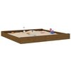 vidaXL Sandbox with Seats Honey Brown Square Solid Wood Pine