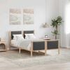 vidaXL Bed Frame with Headboard Dark Grey 120 x 190 cm Fabric
