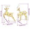 vidaXL LED Reindeers with 180 LEDs 6 pcs Gold PET
