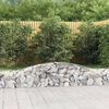 vidaXL Arched Gabion Baskets 6 pcs 400x30x40/60 cm Galvanised Iron