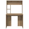 vidaXL Desk with Shelf Artisan Oak 91 x 50 x 149 cm Engineered Wood