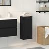 vidaXL Wall-mounted Cabinet Black Oak 32x20x67 cm Engineered Wood