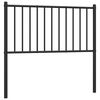 vidaXL Metal Replace Headboard Black 90 cm