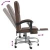 vidaXL Reclining Office Chair Brown Faux Leather