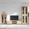 vidaXL TV Cabinet Set with Drawer FLORIN Sonoma Oak Engineered Wood