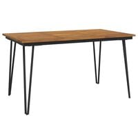 vidaXL Garden Table with Hairpin Legs 140x80x75 cm Solid Wood Acacia