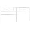 vidaXL Metal Replace Headboard White 193 cm