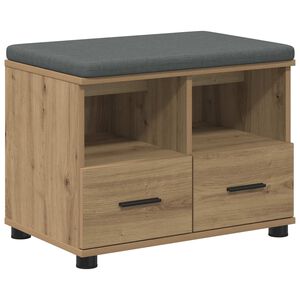 vidaXL Hall Bench Artisan Oak 60 x 38 x 46 cm