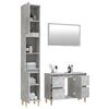 vidaXL 3 Piece Bathroom Furniture Set Concrete Grey Engineered Wood