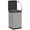 vidaXL Outdoor Garbage Bin Grey 38x38x65 cm PP