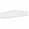 vidaXL Arched Gabion Baskets 6 pcs 400x50x60/80 cm Galvanised Iron
