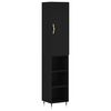 vidaXL Highboard Black 34,5x34x180 cm Engineered Wood