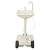 vidaXL Camping Hand Wash Stand with Wheeled Water Tank Grey