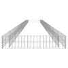 vidaXL Gabion Raised Bed Galvanised Steel 1000x100x20 cm