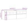 vidaXL TV Wall Cabinets with LED Lights 2 pcs Black 60x30x40 cm