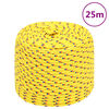 vidaXL Boat Rope Yellow 10 mm 25 m Polypropylene