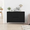 vidaXL Sideboard Black Oak 101.5 x 35 x 70 cm Engineered Wood