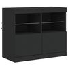 vidaXL Sideboard with LED Lights Black 163x37x67 cm