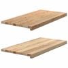 vidaXL Window Sills 2 pcs Untreated 80x40x2 cm Solid Wood Oak