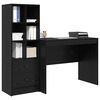 vidaXL Desk with Drawer 2 pcs Black Oak