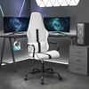 vidaXL Gaming Chair White and Black Faux Leather