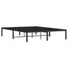 vidaXL Metal Bed Frame without Mattress Black 140x190cm