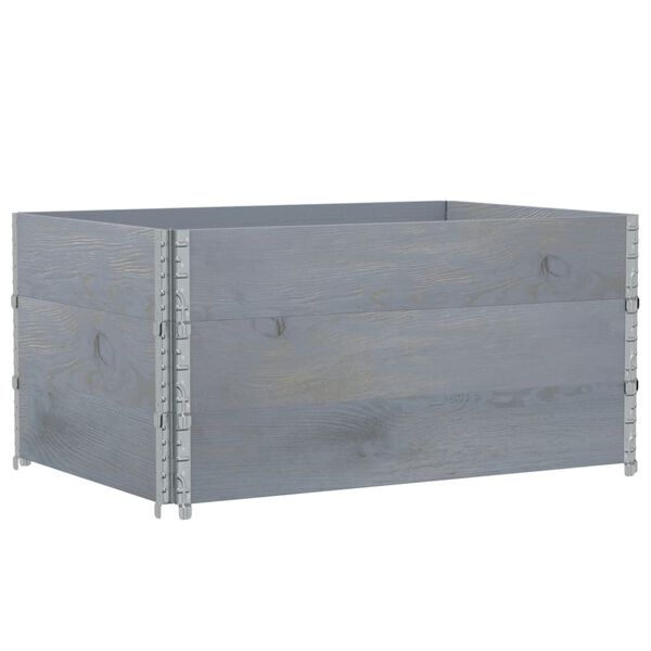 vidaXL Garden Planter Grey 120x80 cm Solid Wood Pine
