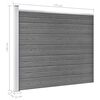 vidaXL Fence Panel Set WPC 872x146 cm Grey