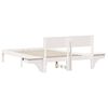 vidaXL Bed Frame with Headboard White 140 x 200 cm Solid Pine Wood