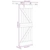 vidaXL Sliding Door with Hardware Set 70x210 cm Solid Wood Pine