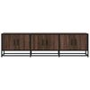 vidaXL TV Cabinet Brown Oak 150x35x41 cm Engineered Wood and Metal