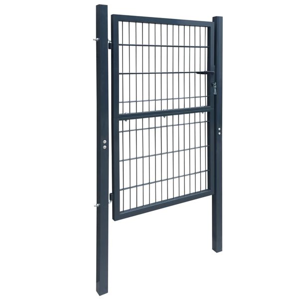 vidaXL Fence Gate Steel 106x248 cm Anthracite