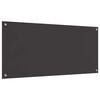 vidaXL Kitchen Backsplash 2 pcs Dark Grey 110 x 50 cm Tempered Glass