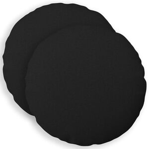 vidaXL Cushion Cover 2 pcs HEERLEN Black &Oslash; 40 cm