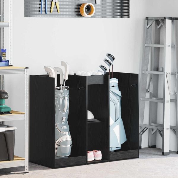 vidaXL Golf Cabinet Plain Black Oak 102 x 45 x 85.5 cm