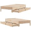 vidaXL Bed Frame without Mattress 100x200 cm Solid Wood Pine
