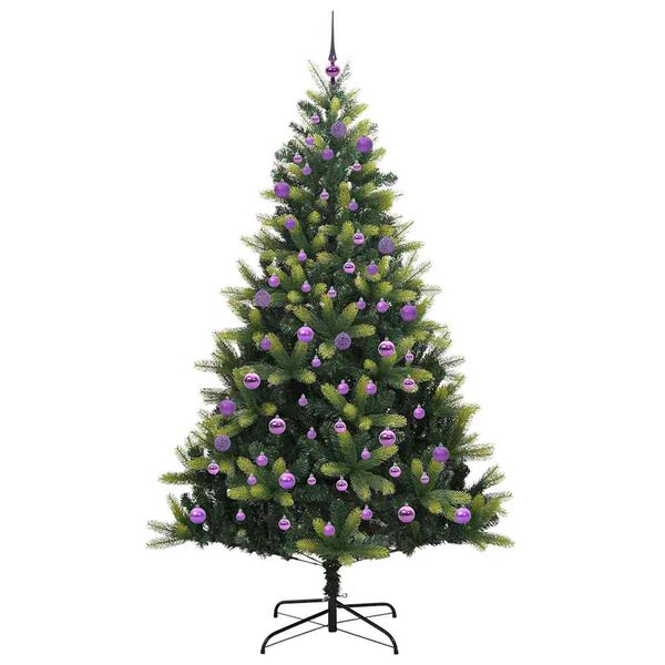 vidaXL Artificial Hinged Christmas Tree 300 LEDs Green 240 cm