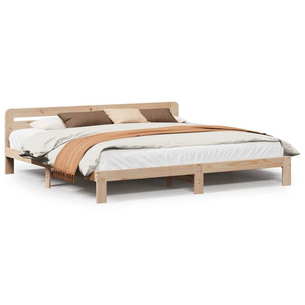 vidaXL Bed Frame without Mattress 200x200 cm Solid Wood Pine