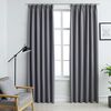 vidaXL Blackout Curtains with Hooks 2 pcs Grey 140x175 cm
