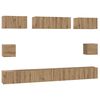 vidaXL TV Cabinet Set 8 pcs Artisan Oak Engineered Wood